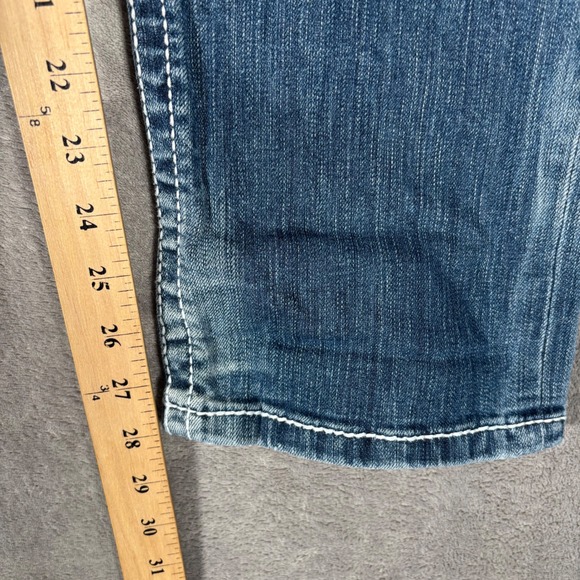 BKE Sabrina Bootcut Jeans Womens Size 32 Medium Wash Denim Y2K Faded Grunge - Picture 13 of 14